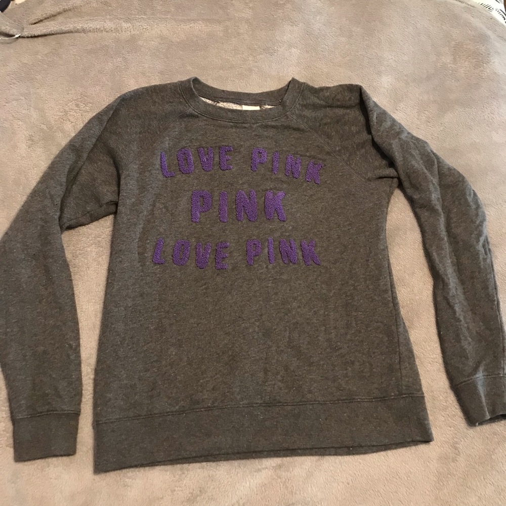PINK grey and purple sweatshirt
